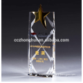 crystal gold star trophy